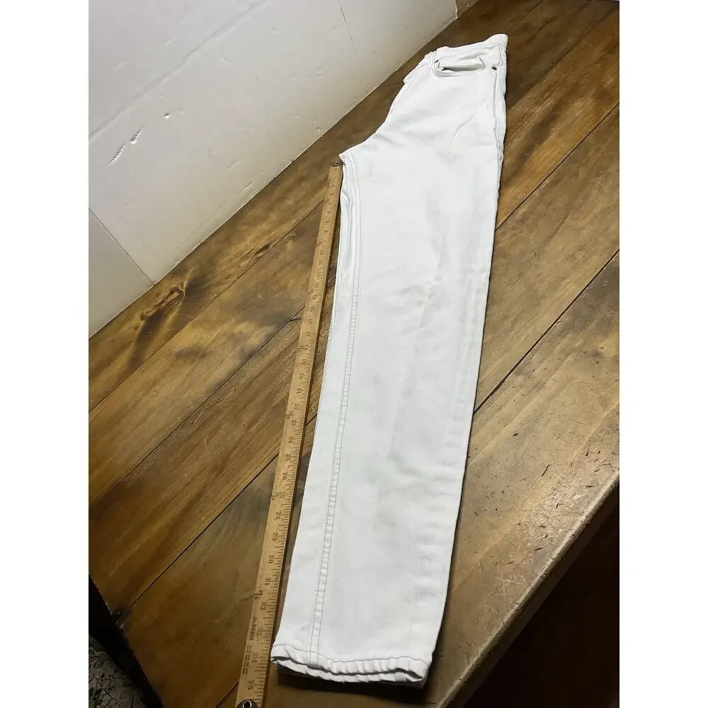 Vintage Levis 505 Jeans Mens 31x36 USA Made Orange Tab 90s Tapered Leg White
